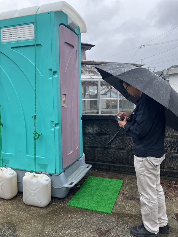雨の日も行う現場点検作業　～有田川町H様邸～