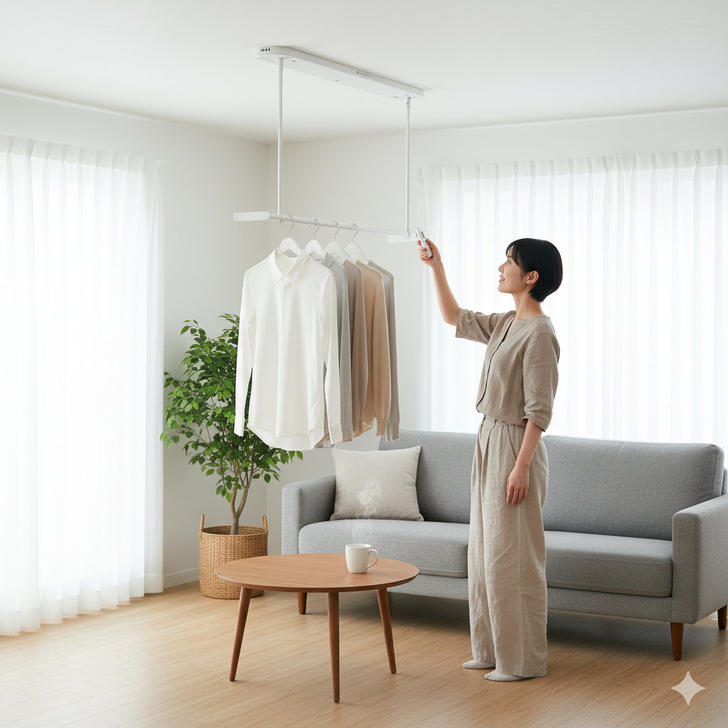 洗濯物干しの昔と今