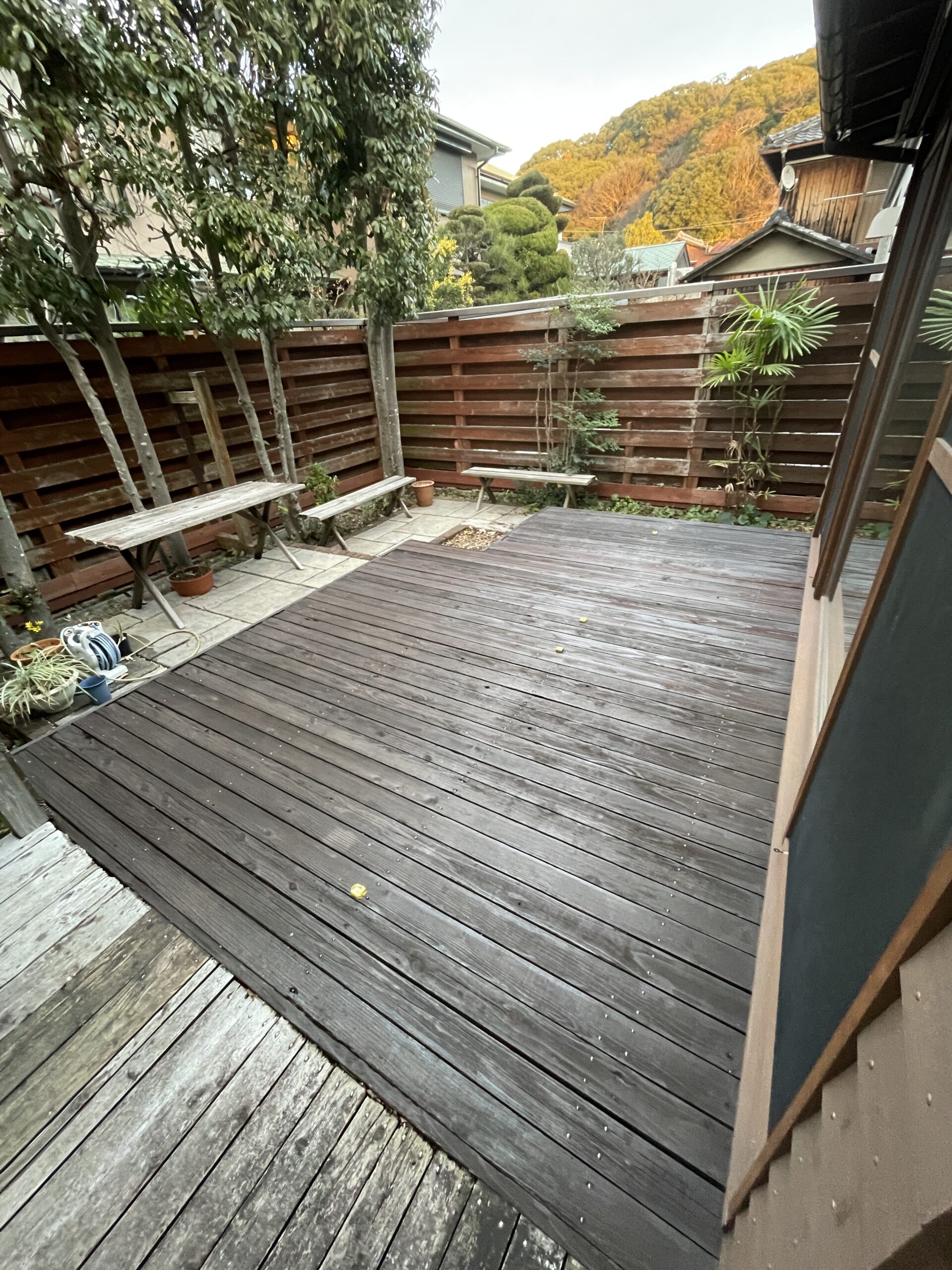 木製デッキ修理 その後